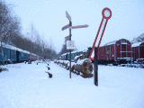 Bahnhof Schmilau im Schnee